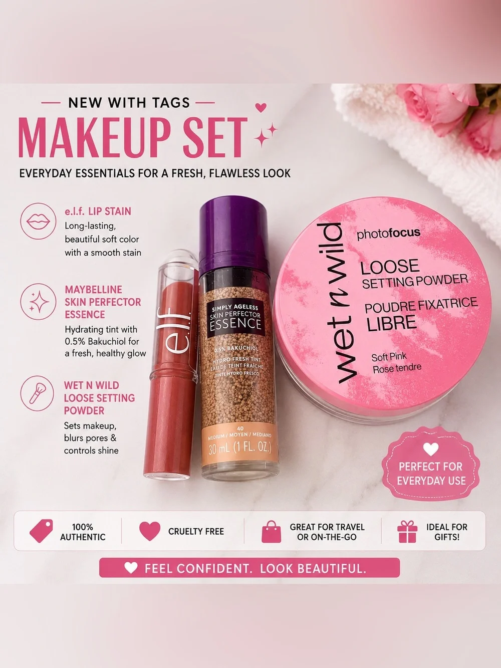 e.l.f., Essence & Wet n Wild Makeup Bundle NWT